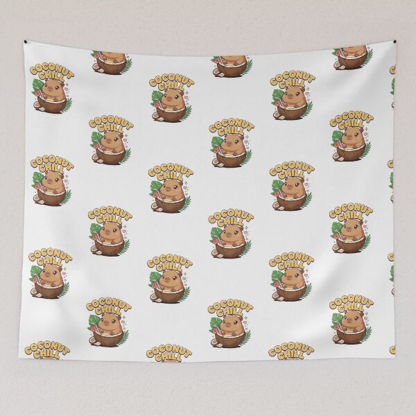 Item preview, Coconut Chill Capybara T-Shirt – Cute Kawaii Tropical Summer Animal Gift for Capybara Lovers, Beach Girls & Cozy Vibes Fans designed and sold by GemBob Creations.