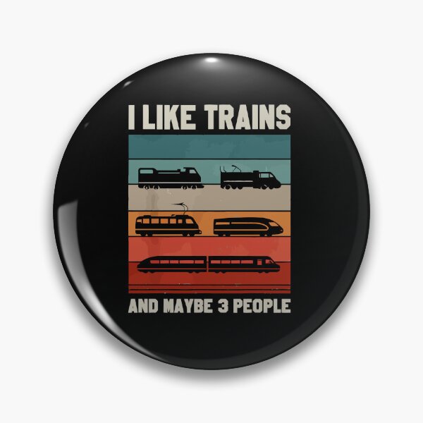 Item preview, I Like Trains And Maybe 3 People - Funny Train Conductor Railroad Worker Dad Grandpa Husband Art designed and sold by BendyBeasts.