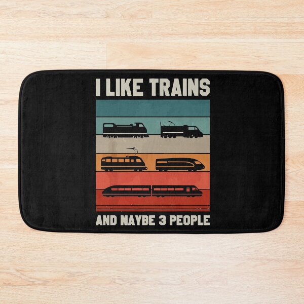 Item preview, I Like Trains And Maybe 3 People - Funny Train Conductor Railroad Worker Dad Grandpa Husband Art designed and sold by BendyBeasts.