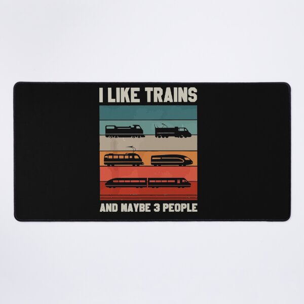 Item preview, I Like Trains And Maybe 3 People - Funny Train Conductor Railroad Worker Dad Grandpa Husband Art designed and sold by BendyBeasts.