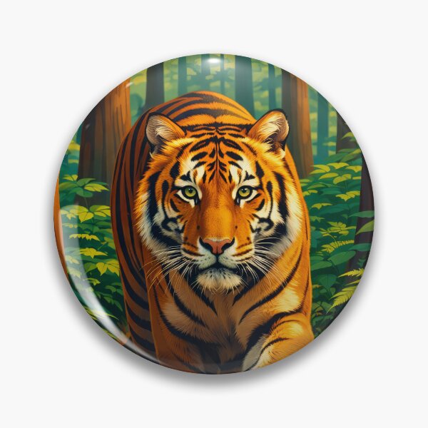 Item preview, Tiger Retro Style Digital Animal Art designed and sold by kakarikihill.