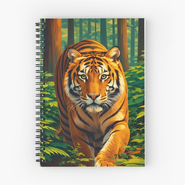 Item preview, Tiger Retro Style Digital Animal Art designed and sold by kakarikihill.
