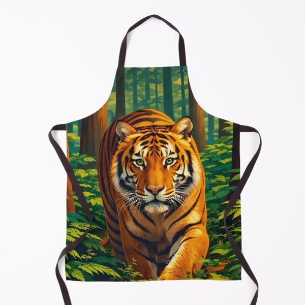 Item preview, Tiger Retro Style Digital Animal Art designed and sold by kakarikihill.