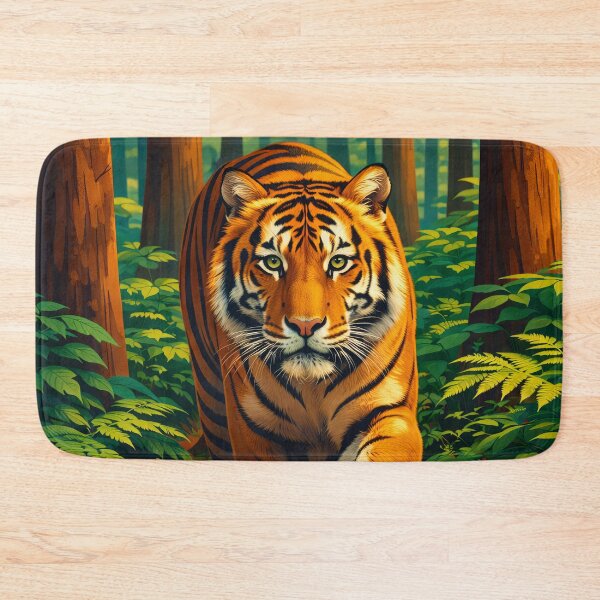 Item preview, Tiger Retro Style Digital Animal Art designed and sold by kakarikihill.