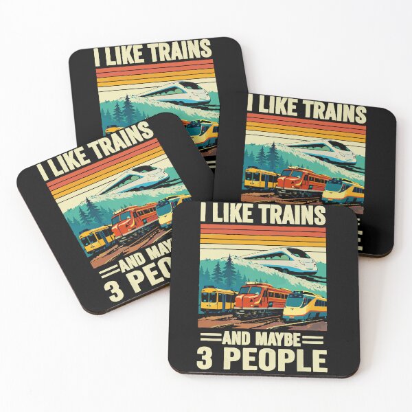 Item preview, I Like Trains And Maybe 3 People - Funny Train Conductor Railroad Worker Dad Grandpa Husband Art designed and sold by BendyBeasts.