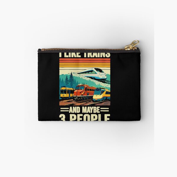 Item preview, I Like Trains And Maybe 3 People - Funny Train Conductor Railroad Worker Dad Grandpa Husband Art designed and sold by BendyBeasts.