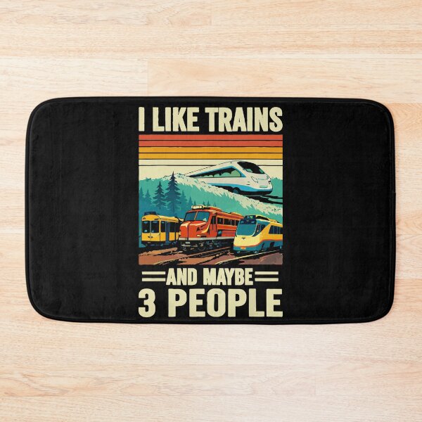 Item preview, I Like Trains And Maybe 3 People - Funny Train Conductor Railroad Worker Dad Grandpa Husband Art designed and sold by BendyBeasts.