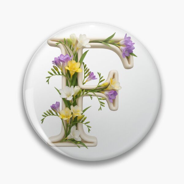 Item preview, Botanical Floral Letter F Monogram designed and sold by Helenaphotoart.