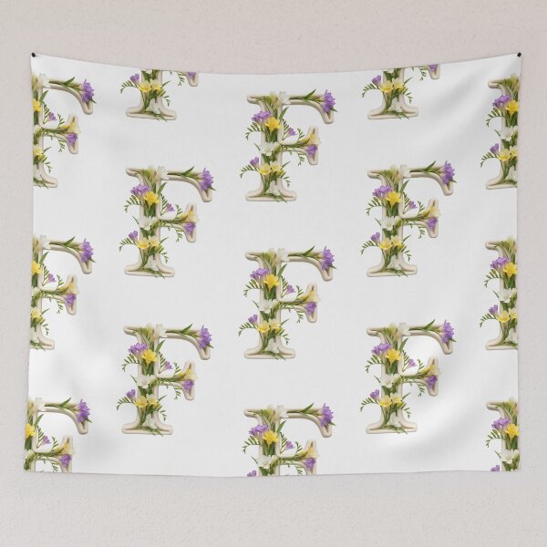 Item preview, Botanical Floral Letter F Monogram designed and sold by Helenaphotoart.