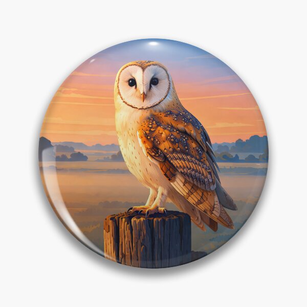Item preview, Western Barn Owl Retro Style Digital Art designed and sold by kakarikihill.