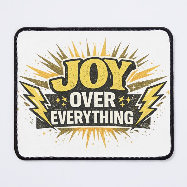 Item preview, Joy Over Everything Christian Retro Lightning Bolt Faith  designed and sold by SoulThread Studio.