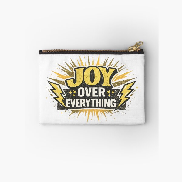 Item preview, Joy Over Everything Christian Retro Lightning Bolt Faith  designed and sold by SoulThread Studio.