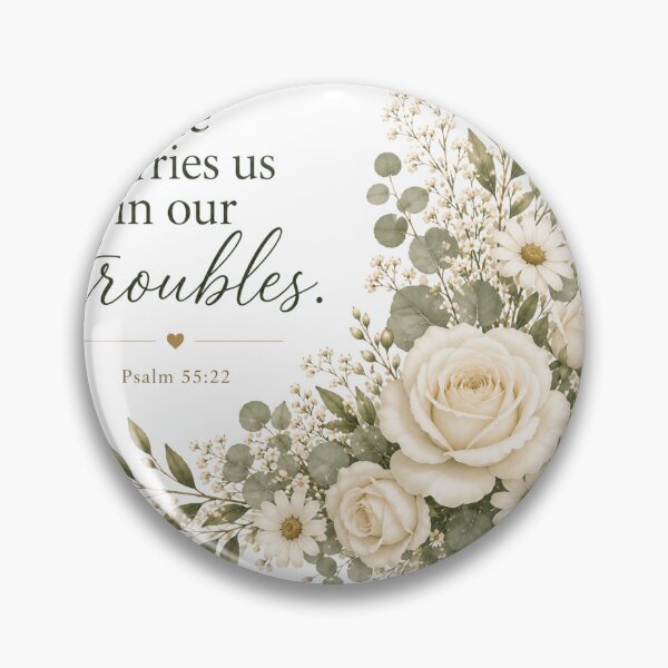 Item preview, He Carries Us Floral Christian Bible Verse Design designed and sold by MissDJLI.