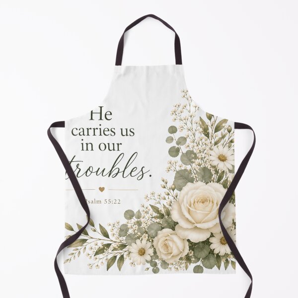Item preview, He Carries Us Floral Christian Bible Verse Design designed and sold by MissDJLI.