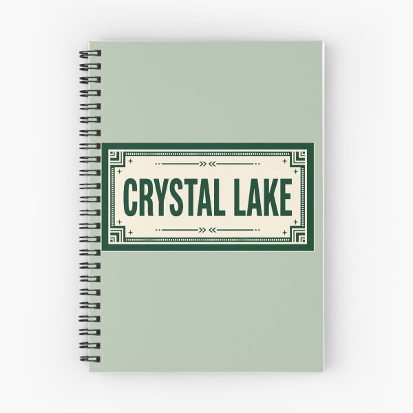 Item preview, Crystal Lake vintage sign with decorative green border designed and sold by Rue Market.