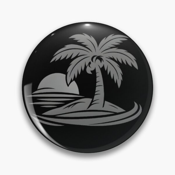 Item preview, Minimal Palm Logo – Gray & White Tropical Design designed and sold by FilBlue.