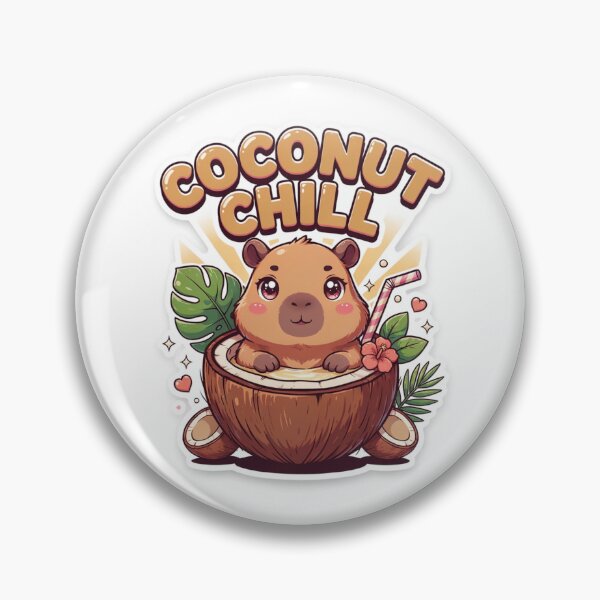 Item preview, Coconut Chill Capybara T-Shirt – Cute Kawaii Tropical Summer Animal Gift for Capybara Lovers, Beach Lovers & Cozy Girls designed and sold by GemBob Creations.