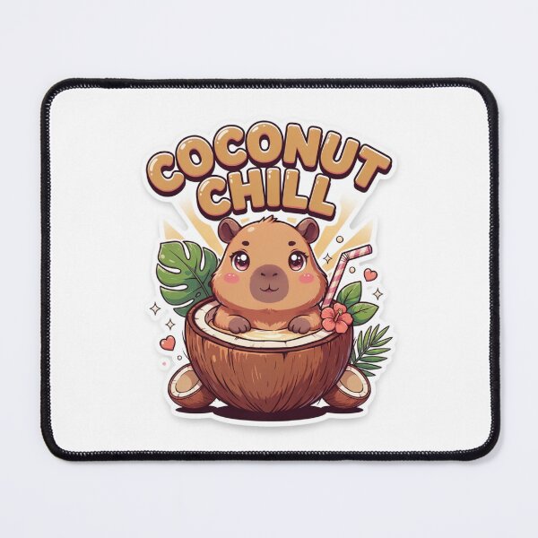Item preview, Coconut Chill Capybara T-Shirt – Cute Kawaii Tropical Summer Animal Gift for Capybara Lovers, Beach Lovers & Cozy Girls designed and sold by GemBob Creations.