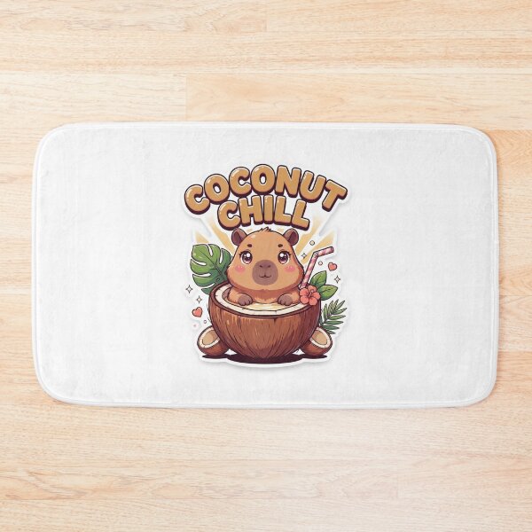 Item preview, Coconut Chill Capybara T-Shirt – Cute Kawaii Tropical Summer Animal Gift for Capybara Lovers, Beach Lovers & Cozy Girls designed and sold by GemBob Creations.
