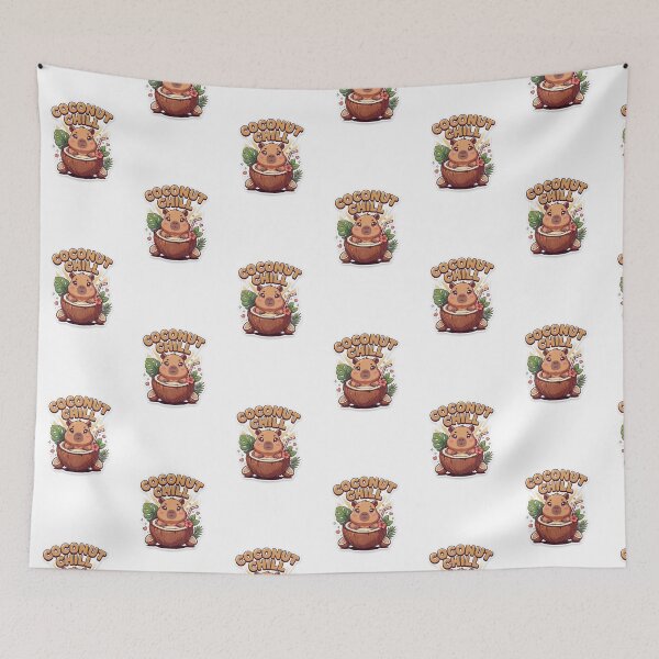 Item preview, Coconut Chill Capybara T-Shirt – Cute Kawaii Tropical Summer Animal Gift for Capybara Lovers, Beach Lovers & Cozy Girls designed and sold by GemBob Creations.
