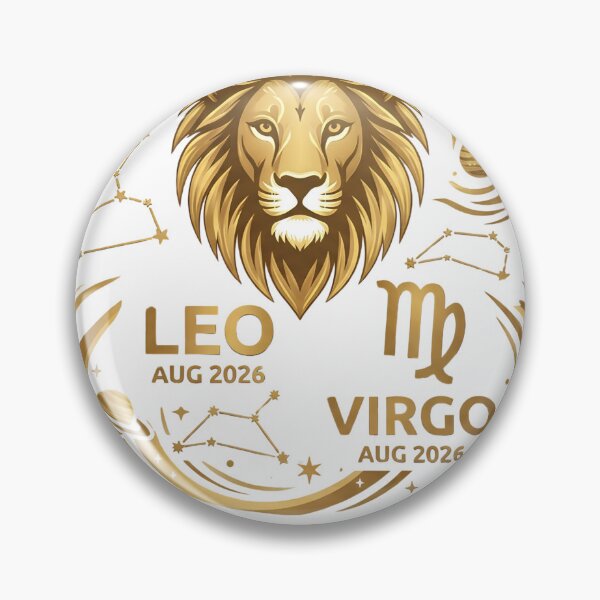 Item preview, August 2026 Zodiac Signs Design | Luxury Gold Leo and Virgo SVG designed and sold by mimouna00.