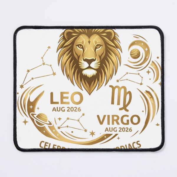 Item preview, August 2026 Zodiac Signs Design | Luxury Gold Leo and Virgo SVG designed and sold by mimouna00.