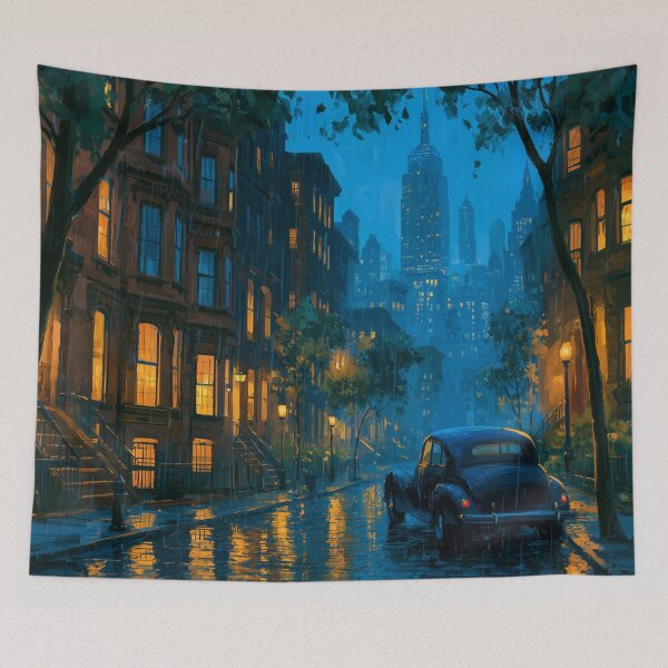 Item preview, Rainy New York Street At Night designed and sold by Rtymer.