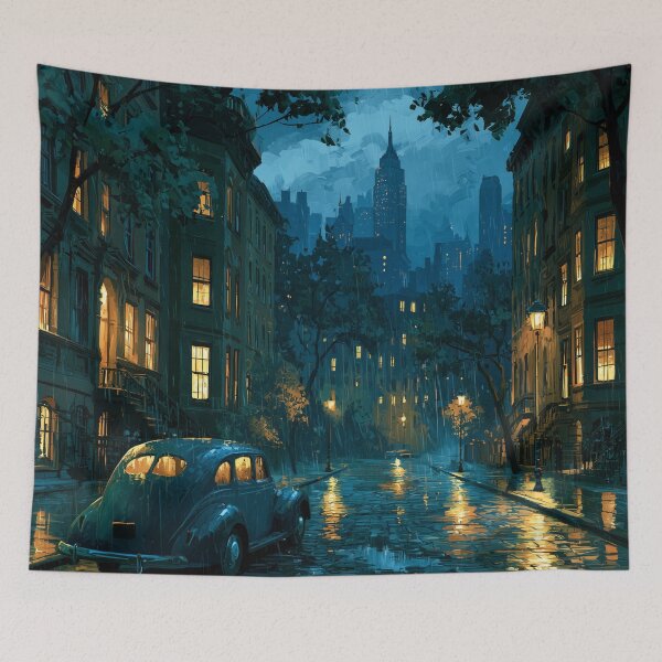 Item preview, Rainy New York Street At Night designed and sold by Rtymer.