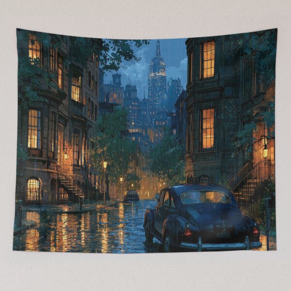 Item preview, Rainy New York Street At Night designed and sold by Rtymer.