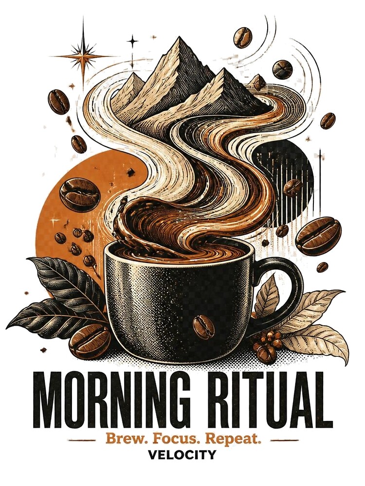 Thumbnail 3 of 3, Scarf, MORNING RITUAL | Coffee Lover designed and sold by AtomicThreadCo.