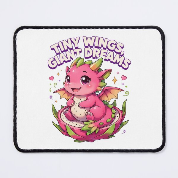 Item preview, Tiny Wings Giant Dreams Dragon Fruit Dragon T-Shirt – Cute Kawaii Fantasy Dragon Gift for Dragon Lovers, Cozy Girls & Fantasy Fans designed and sold by GemBob Creations.