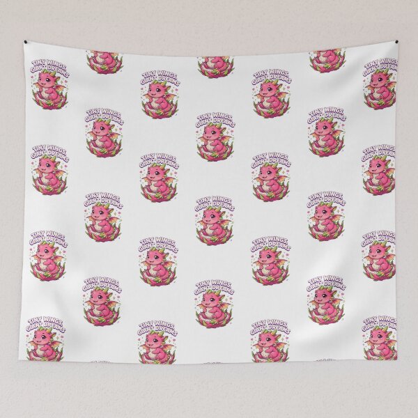 Item preview, Tiny Wings Giant Dreams Dragon Fruit Dragon T-Shirt – Cute Kawaii Fantasy Dragon Gift for Dragon Lovers, Cozy Girls & Fantasy Fans designed and sold by GemBob Creations.