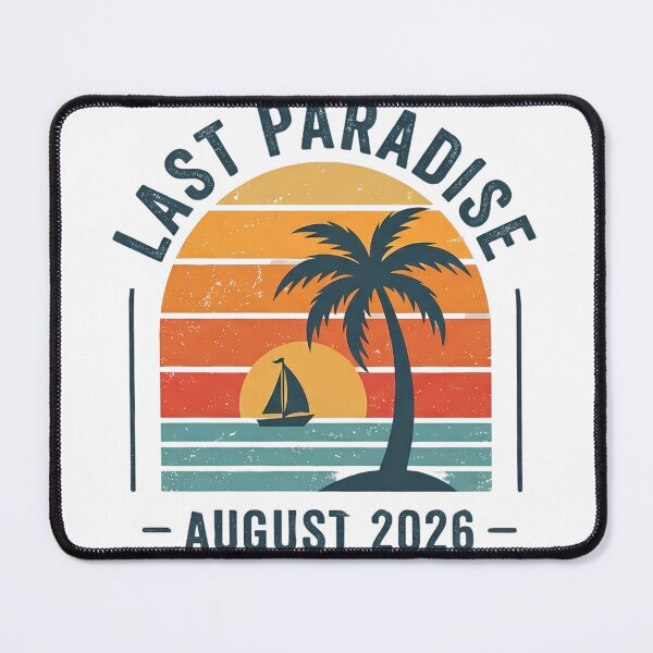 Item preview, Last Paradise Summer Design | Vintage August 2026 Beach SVG designed and sold by mimouna00.