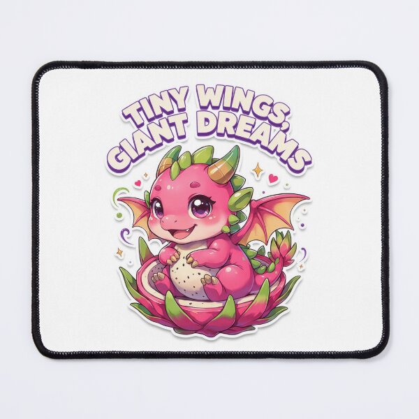 Item preview, Tiny Wings Giant Dreams Dragon Fruit Dragon Kawaii T-Shirt – Cute Fantasy Dragon Gift for Dragon Lovers, Cozy Girls & Fantasy Fans designed and sold by GemBob Creations.