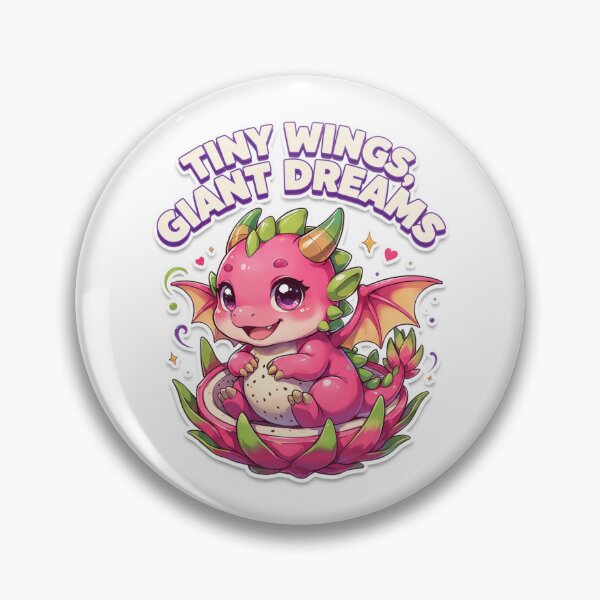 Item preview, Tiny Wings Giant Dreams Dragon Fruit Dragon Kawaii T-Shirt – Cute Fantasy Dragon Gift for Dragon Lovers, Cozy Girls & Fantasy Fans designed and sold by GemBob Creations.
