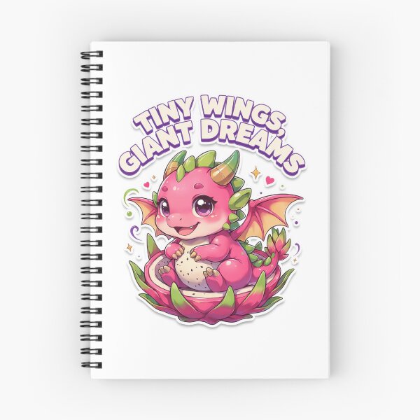 Item preview, Tiny Wings Giant Dreams Dragon Fruit Dragon Kawaii T-Shirt – Cute Fantasy Dragon Gift for Dragon Lovers, Cozy Girls & Fantasy Fans designed and sold by GemBob Creations.