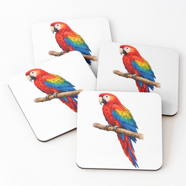 Item preview, Watercolor Scarlet Macaw Parrot - Tropical Bird designed and sold by Mita986.
