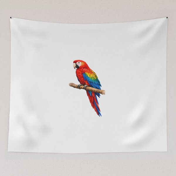 Item preview, Watercolor Scarlet Macaw Parrot - Tropical Bird designed and sold by Mita986.