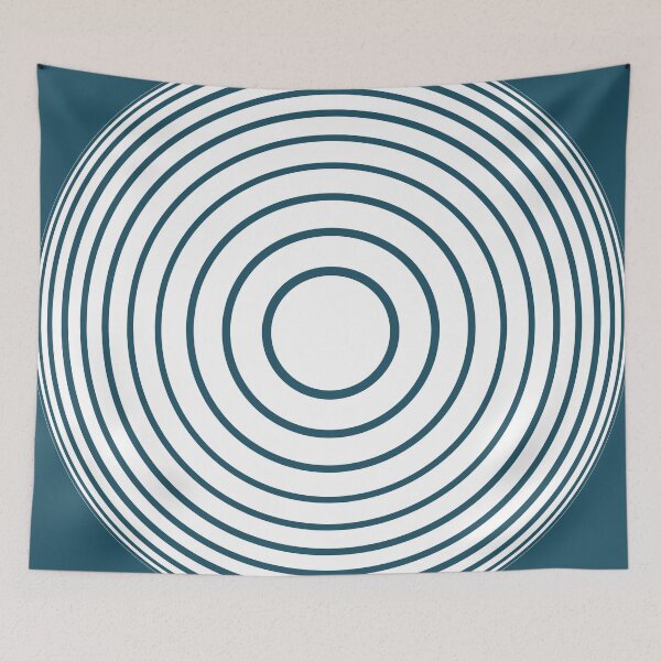 Item preview, CONCENTRIC WHITE CIRCLES 3 - MINIMALIST GEOMETRY designed and sold by CuPensky.