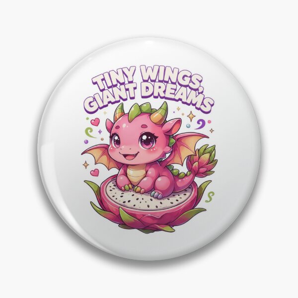 Item preview, Tiny Wings Giant Dreams Kawaii Dragon Fruit Dragon T-Shirt – Cute Fantasy Dragon Gift for Dragon Lovers, Gamers & Cozy Girls designed and sold by GemBob Creations.