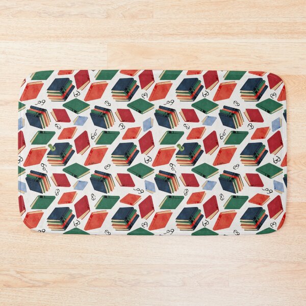 Item preview, Colorful Books & Reading Glasses Seamless Print on white designed and sold by studioaudrea.