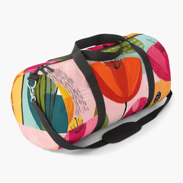 Item preview, Modern Floral Harmony with Bright Stylized Blooms and Colorful Geometric Abstract Botanical Wall Art designed and sold by OlfactoART Studio.