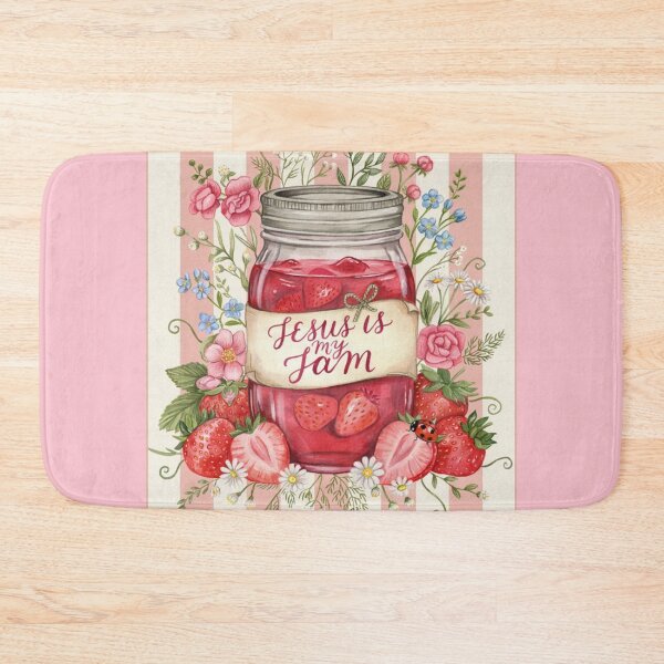Item preview, Funny Jesus Is My Jam Cute Christian Strawberry Girly designed and sold by Dabbing Turtle Designs.
