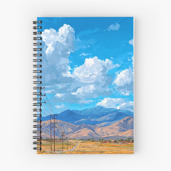 Item preview, Desert Landscape with Power Lines - Contemporary Scenic Sky Art designed and sold by JackrabbitPub.