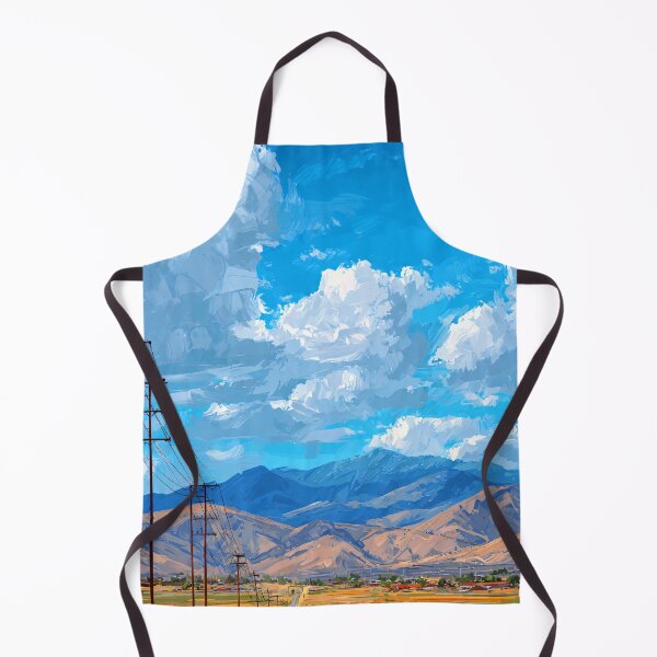 Item preview, Desert Landscape with Power Lines - Contemporary Scenic Sky Art designed and sold by JackrabbitPub.