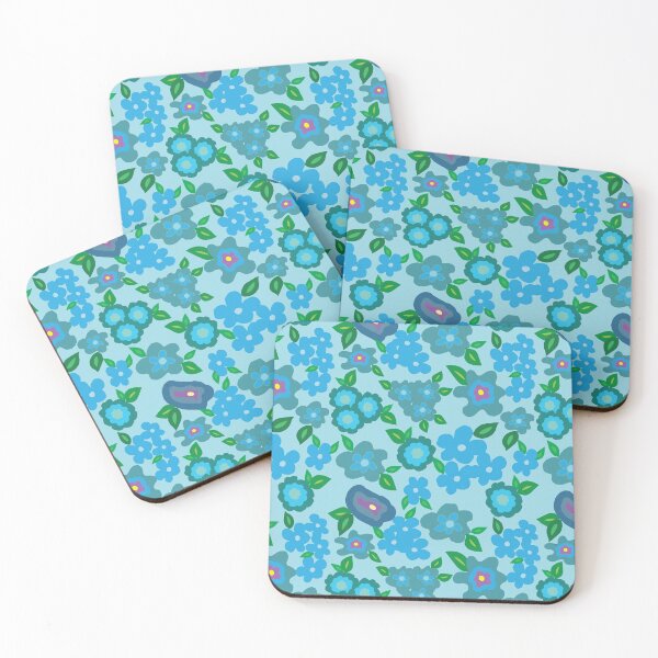 Item preview, Crazy Blue Flowers Galore designed and sold by Nana Dancer Designs.