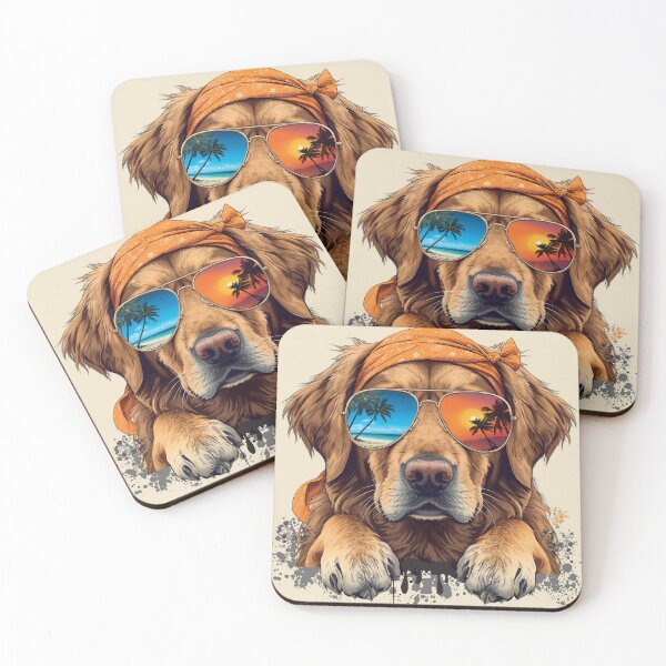 Item preview, COOL SUMMER GOLDEN RETRIEVER designed and sold by BKDIGITALSHOP.