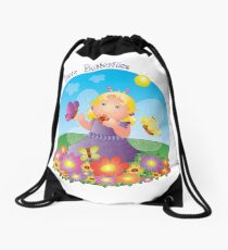 Butterfly Girl Drawstring Bag