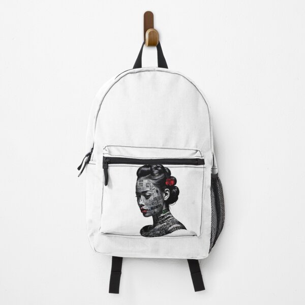 Item preview, Monochrome Typographic Portrait of a Woman Made of Love variation 3 designed and sold by Lucia Amaris Art.