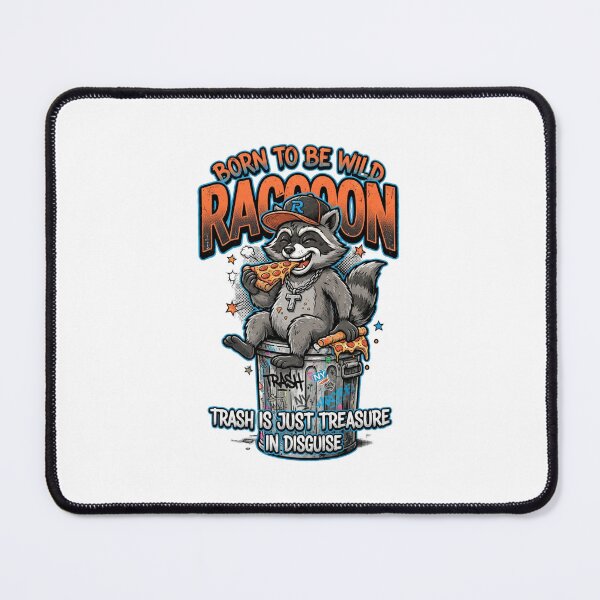 Item preview, Retro Raccoon Pizza Lover Graphic Art designed and sold by M.Store.